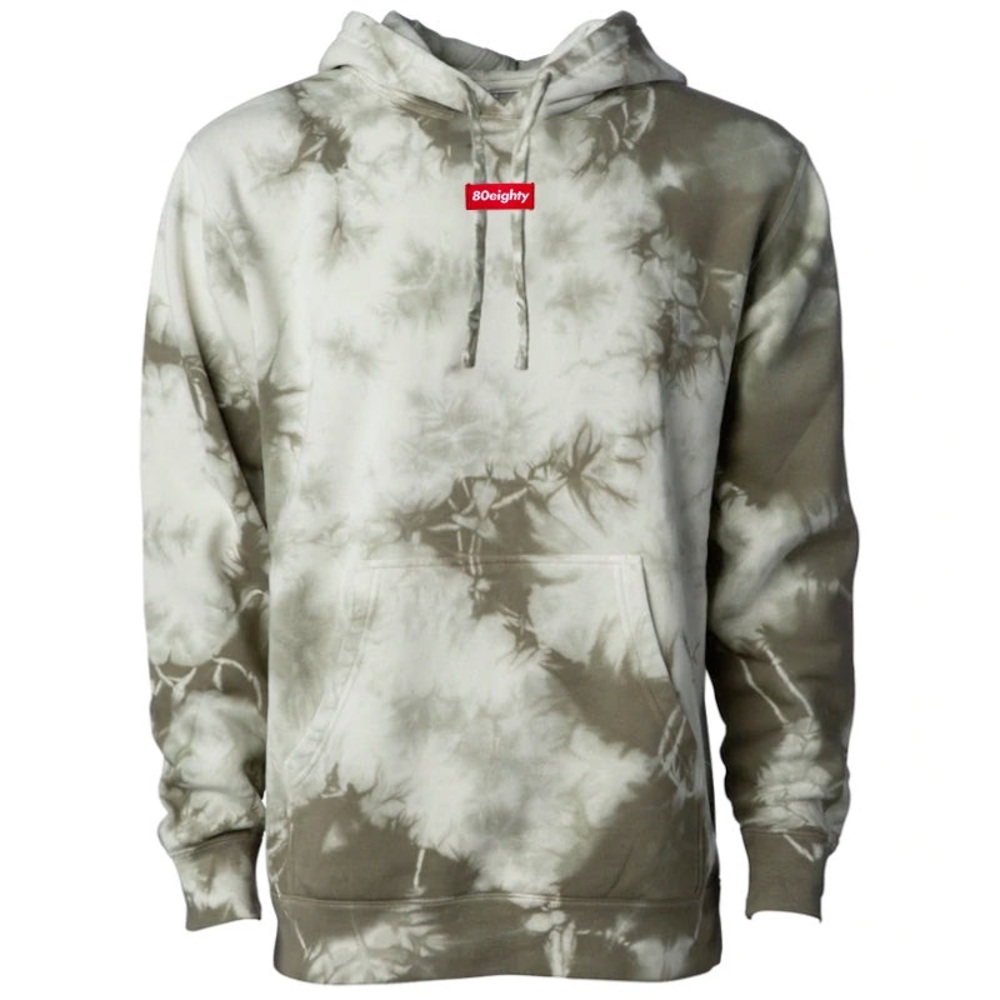 80eighty‎ Men’s Olive and White Tie-Dye Hoodie Small